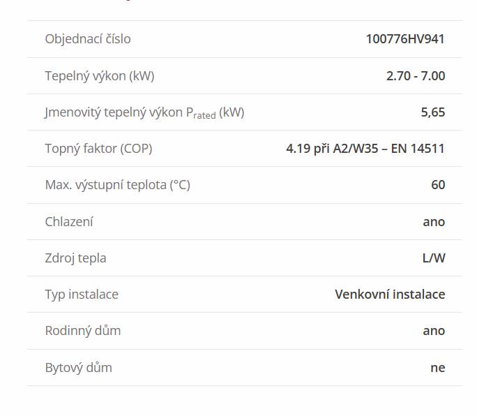 Tepelné čerpadlo Alpha Innotec LWAV82 + HV9 1